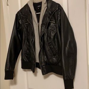 Torrid bomber leather jacket size 0